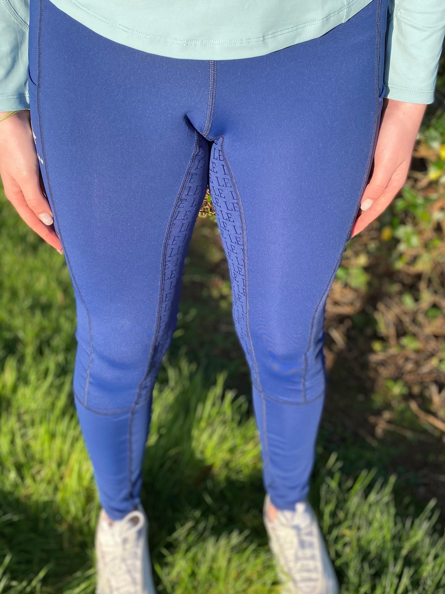 Premium High-Waist Navy Riding Leggings
